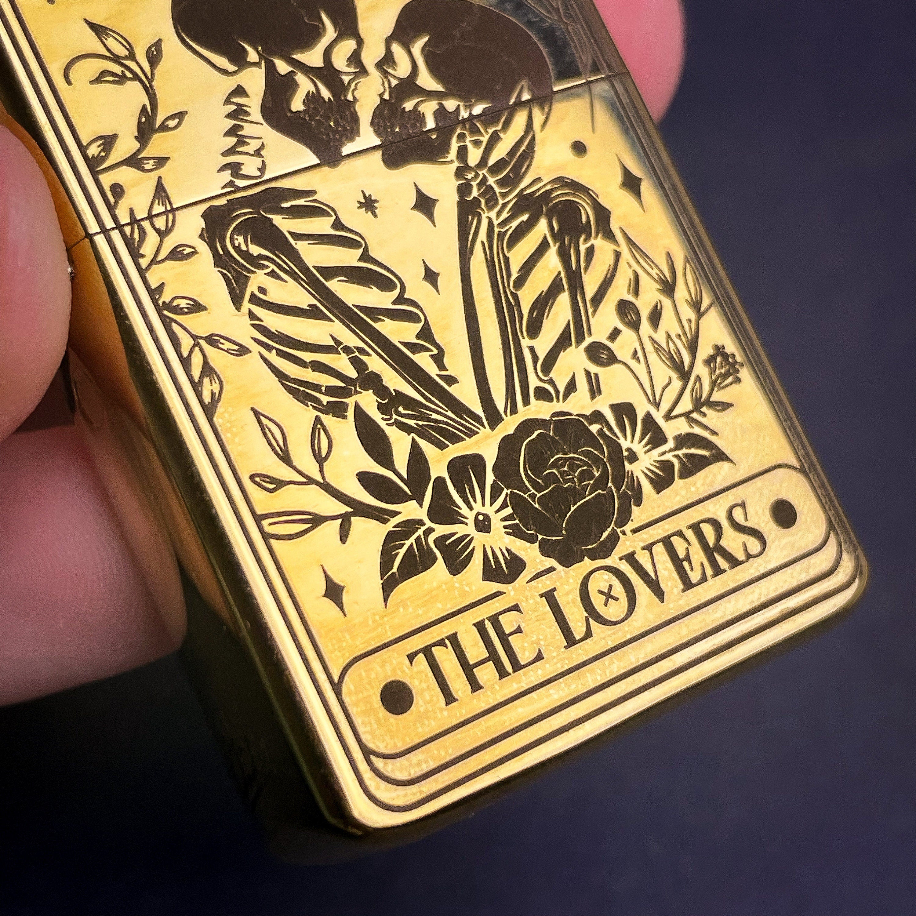 Skull Lovers Tarot Card Lighter