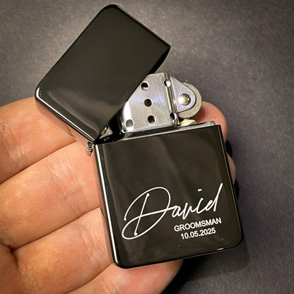 Handwritten Groomsmen Lighter