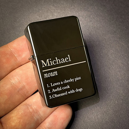 Personalised Name Definition Lighter