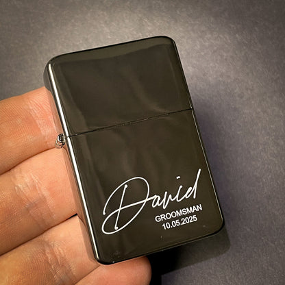 Handwritten Groomsmen Lighter