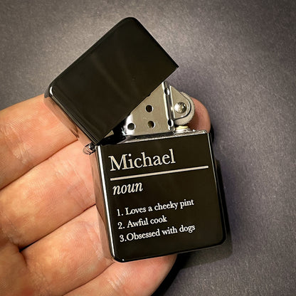 Personalised Name Definition Lighter